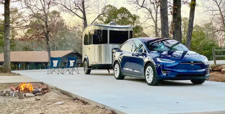Easy towing. Airstream Base Camp 2019