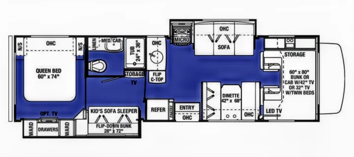 Floor plan. Forest River Sunseeker 2016
