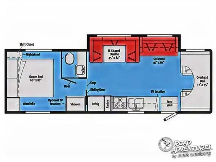 Floorplan. Winnebago Spirit 31K 2019