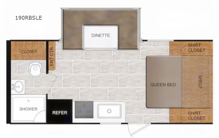 We enjoy the amount of space given for a 19 foot Trailer - This slider allows for comfort in living space with it being so small. . Forest River Tracer 2021
