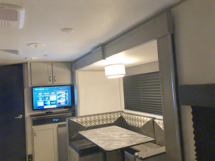 This slider allows for comfort in living space with it being so small.. Forest River Tracer 2021