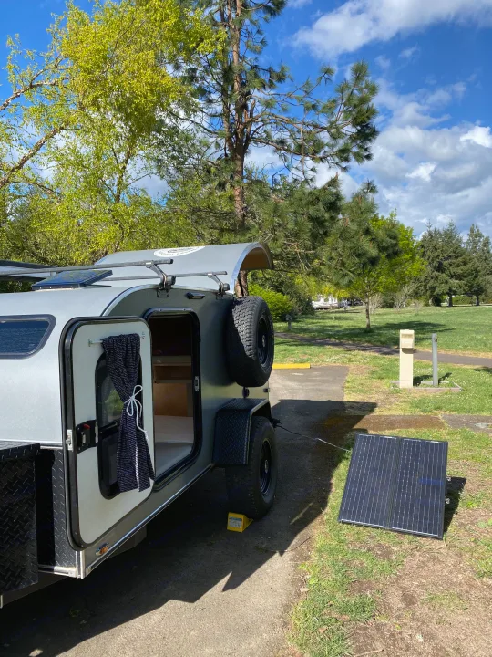 We offer solar panels as an add on if you will be camping in a sunny spot without easy access to power to recharge the batteries.. Aero Steel HC 2018