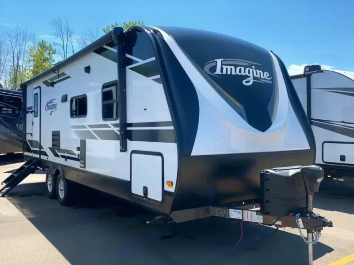 White & black Imagine travel trailer, perfect for an RV rental. Ready for your next adventure!. Grand Design Other 2021