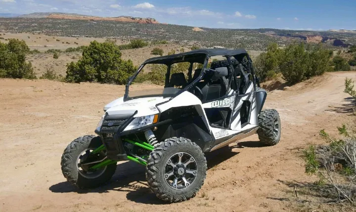 Explore desert vistas in this Arctic Cat Wildcat UTV. The ultimate off-road adventure, an excellent complement to an RV rental!. Artic Cat Side by Side 2015