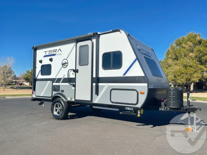 A modern Tera Apex travel trailer. Perfect RV rental for your next outdoor adventure or camping.. Coachmen Apex 2021