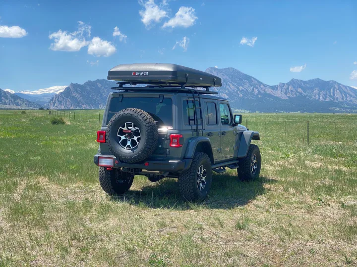 Adventure awaits! This Jeep Wrangler with iKAMPER rooftop tent is a unique rv rental for mountain camping.. Jeep Wrangler Unlimited 2021