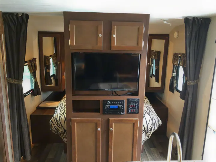 RV rental interior showing. Keystone Bullet 2015
