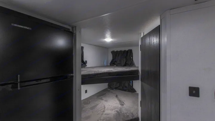 Nice spacious bunk beds with usb plugs. Forest River Salem FSX 2021