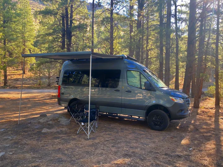 Bring your shade with you. This van has an electric awning and comes with 4 camp chairs.. Thor Motor Coach Other 2022