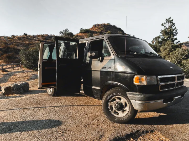 Exterior of the van. Dodge B Van 1994