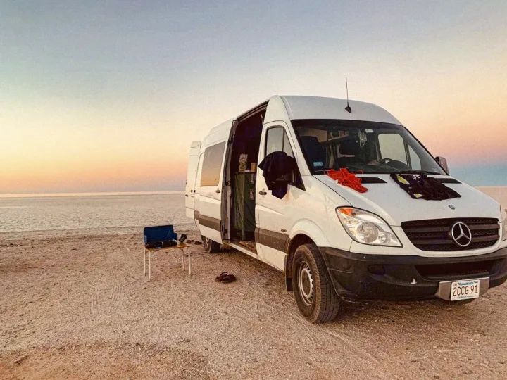 Propane, cookstove, and foldout table are all included in the rental. You're in charge of finding the beach!. Mercedes-Benz Sprinter 2013