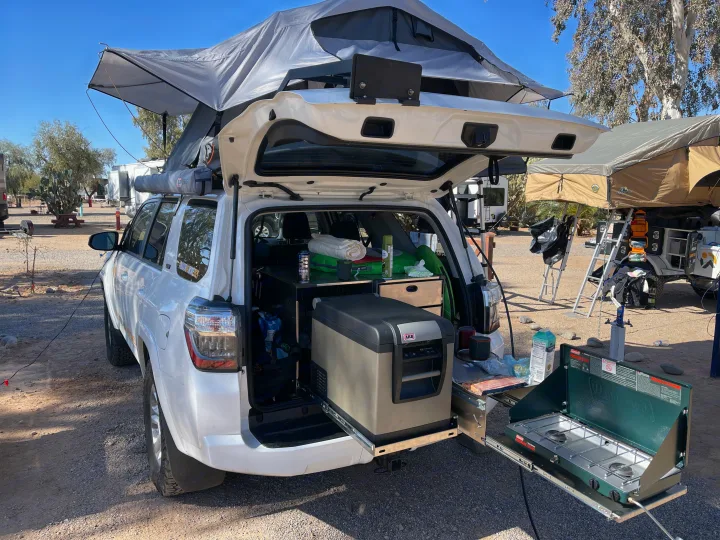 Overlanding 4Runner with rooftop tent, outdoor kitchen, & fridge. Perfect for an rv rental adventure!. Toyota 4Runner 2021