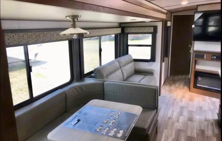 Inside dining area. Forest River Salem Hemisphere 2020