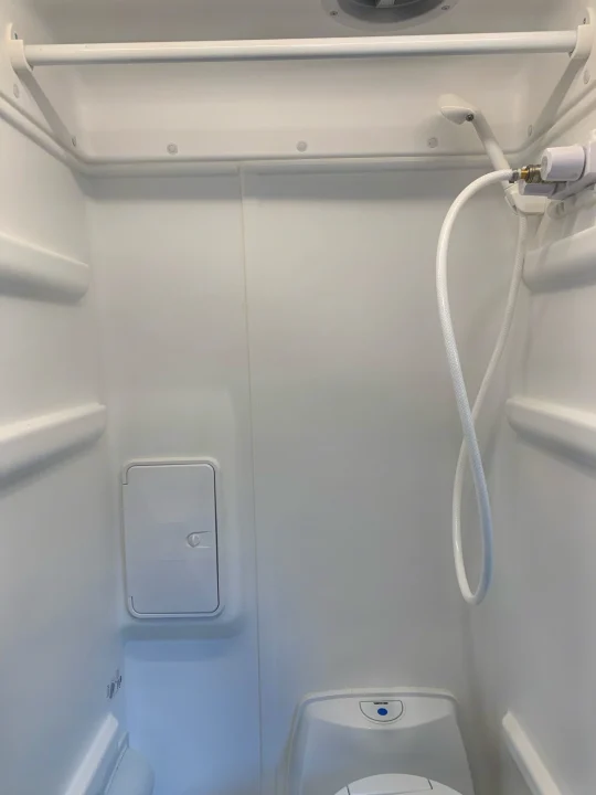 Dual purpose: toilet and shower. Mercedes-Benz Sprinter 2021