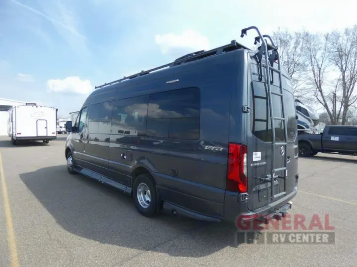 Discover adventure with this dark gray Winnebago Era Sprinter van, a premium RV rental ready for the road.. Winnebago Era 2021