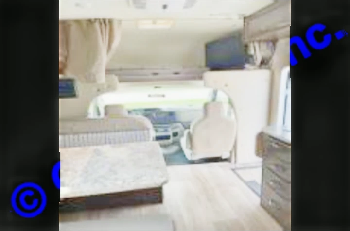 Explore this clean RV rental's spacious interior: front cab, over-cab bunk, dinette, & entertainment area.. Thor Motor Coach Freedom Elite 2019