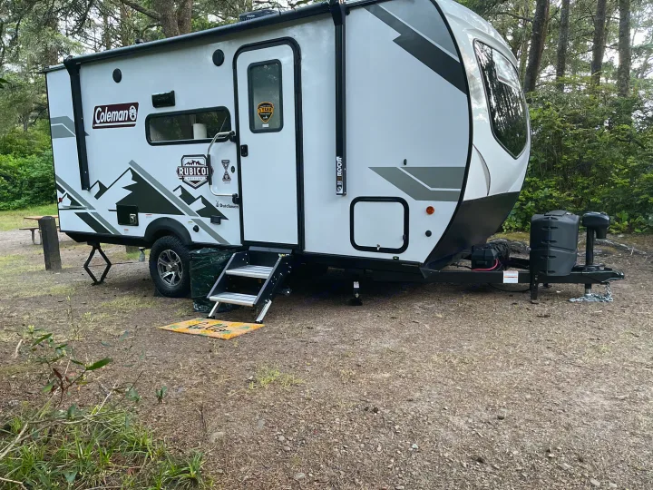 Rubi features power jacks to help you level out the trailer.. Coleman rubicon 2021