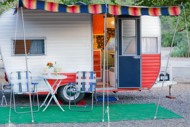 Awning and area rug are provided.. Field & Stream Field & Stream 1968