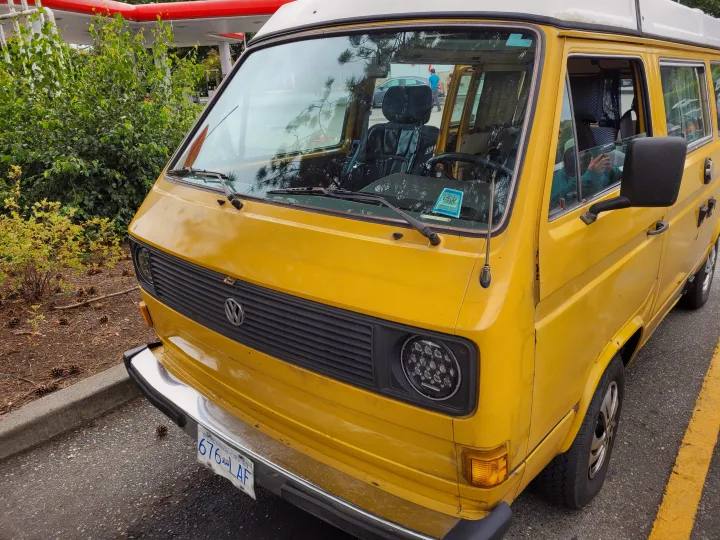 This bright yellow Volkswagen Vanagon camper van could be your next RV rental. A classic, ready for adventure.. Volkswagen Westfalia 1982