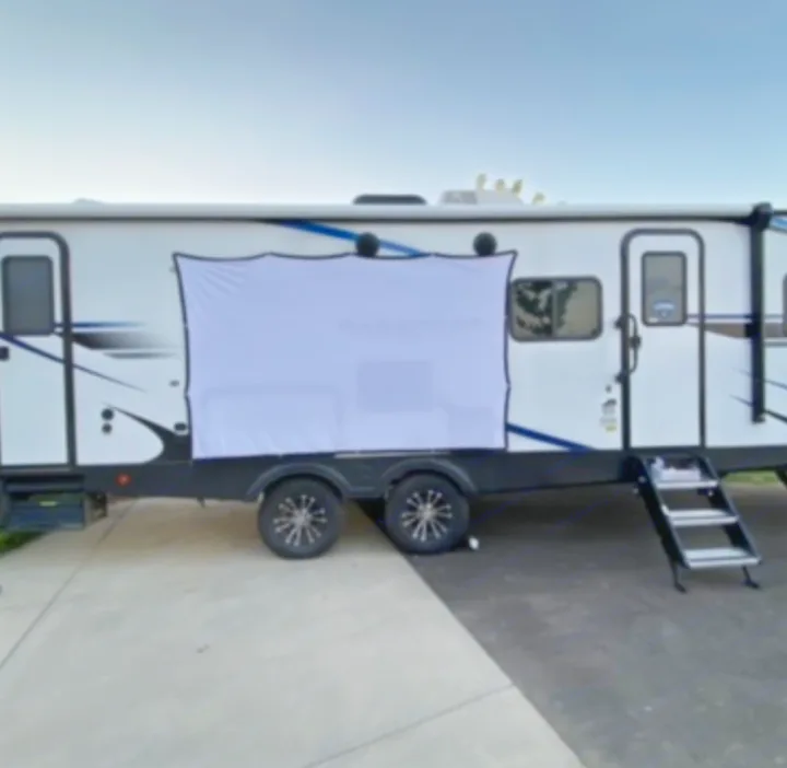 Enjoy a movie outdoors by the fire with our screen and projector. . Keystone Passport 2021