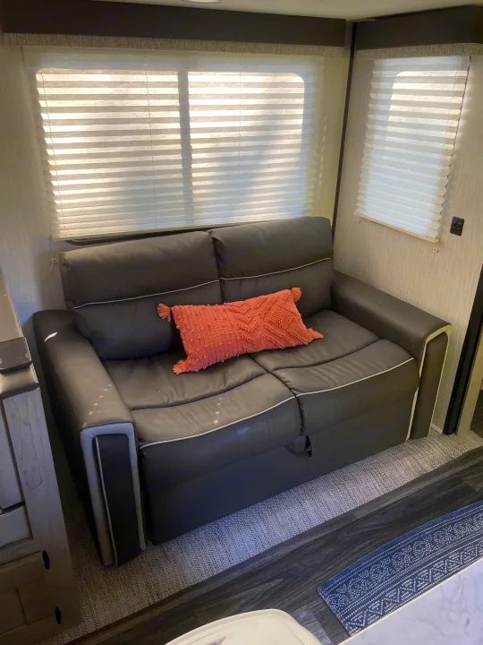 Very comfortable couch to relax on to watch tv and also pulls out into a spacious bed.. Other Other 2021