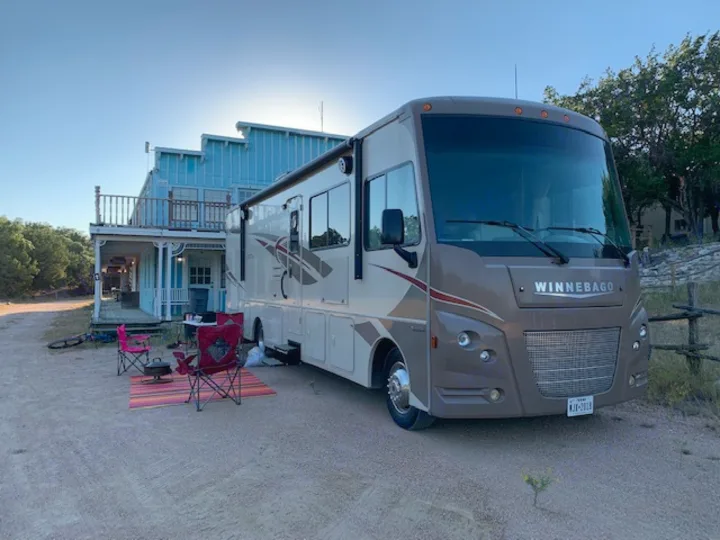 Glamping in the TX Hill Country. . Winnebago Vista 2016