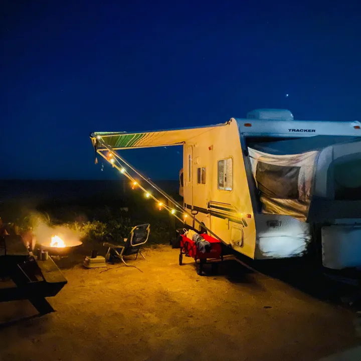 lovely night view on the ocean. . Fleetwood Tracker Trailstar 2000