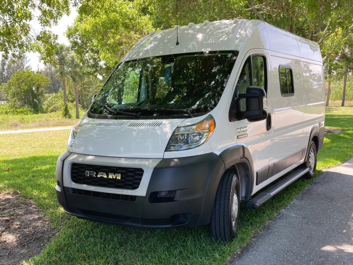 Rooftop a/c keeps the van cool on those hot nights. Dodge 1500 2019