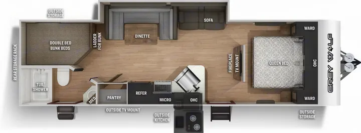 Layout. Forest River Greywolf 2021