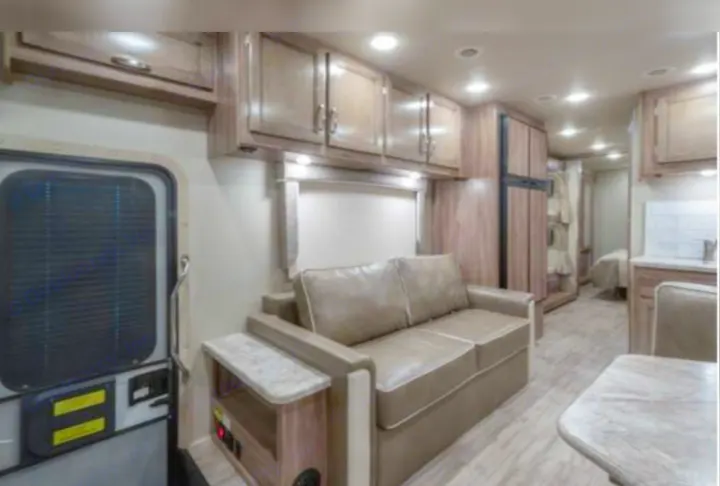 Couch that folds into small twin bed. Entegra Coach Vision 2019