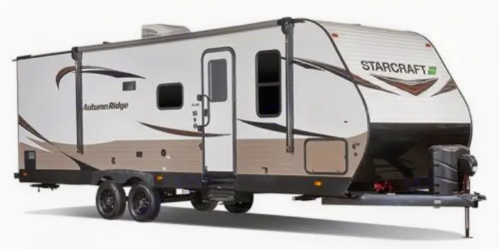 Discover this white and tan Starcraft Autumn Ridge travel trailer, a great RV rental option for your next outdoor adventure.. Starcraft Autumn Ridge 2022