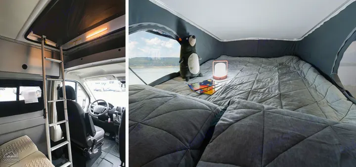Explore comfort with this RV rental! Features a cozy pop-top bed, ladder access, and scenic views for your next adventure.. Winnebago Other 2022