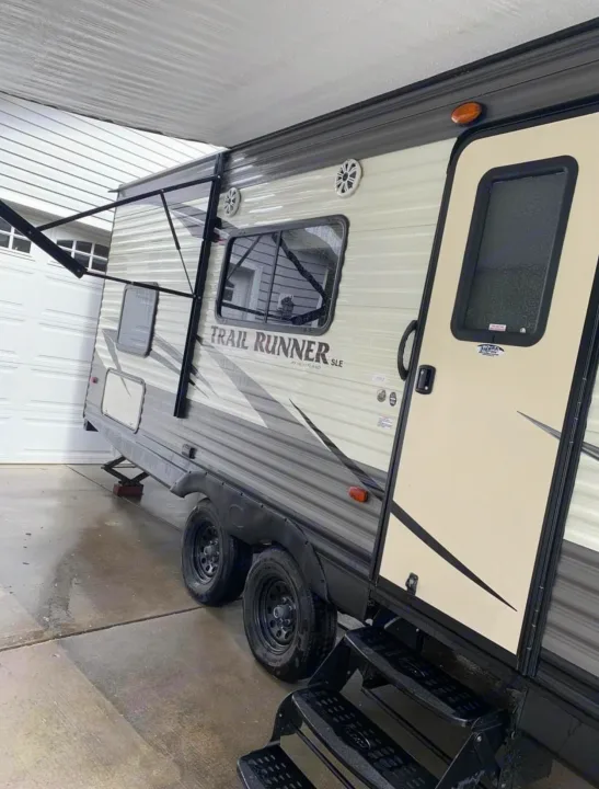 Cleaned Trail Runner RV rental ready to hit the road.. Heartland RVs Trail Runner SLE 2017