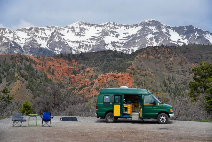 Views from Nebo Loop, Utah. Ford Econoline 1999