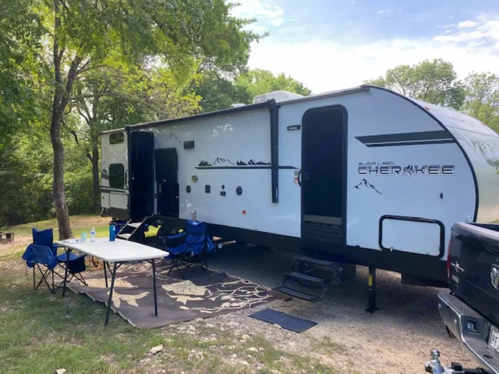 This was taken at one of our many favorite Texas State Parks.  One of our favorite Spring and Fall weekend activities!. Forest River Cherokee Cherokee Black Label 2021