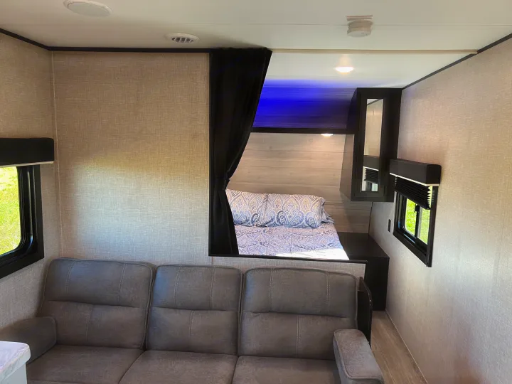 Couch can fold to a bed if needed.. Jayco Jay Flight 2022