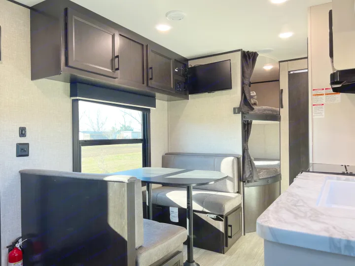 Dinette that drops down to a bed if needed.. Jayco Jay Flight 2022