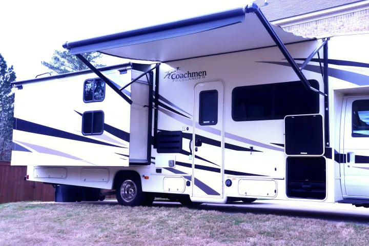 Spacious Coachmen Freelander RV rental with extended awning and slide-out, perfect for your next adventure.. Coachmen Freelander 2020