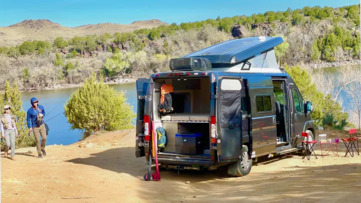 The Solis PX has extended length for your gear with hangers and anchors to secure the load.. Winnebago Solis 2023