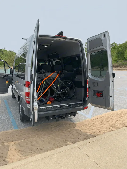 Accommodates 12 Passengers and cargo. 2 Bikes can fit inside the van.. Mercedes Benz 2017 Sprinter Van 2017
