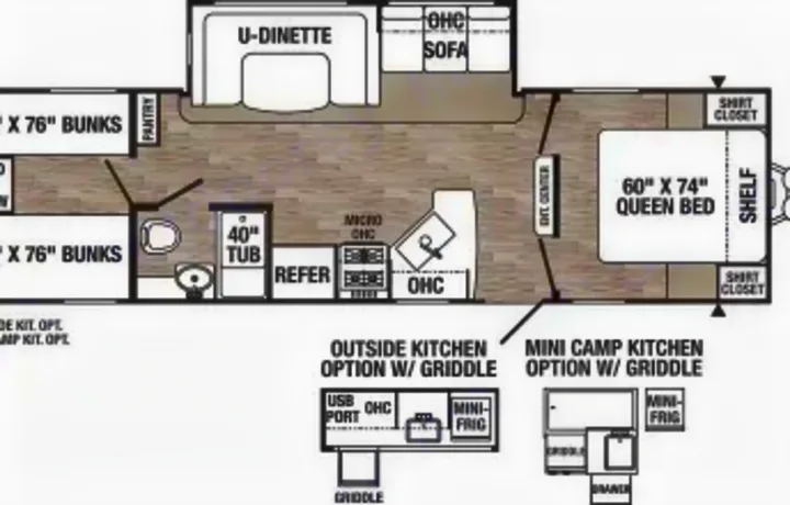 overall floor plan. Forest River Palomino Puma XLE Lite 2021