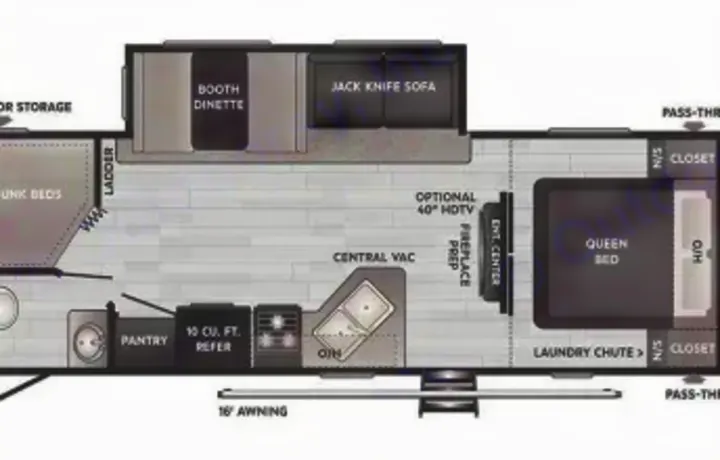 Floorplan. Keystone Hideout 2022