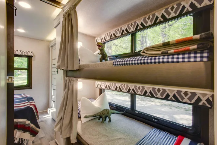 2 Single Bunk Beds. Entegra Coach Odyssey 2023
