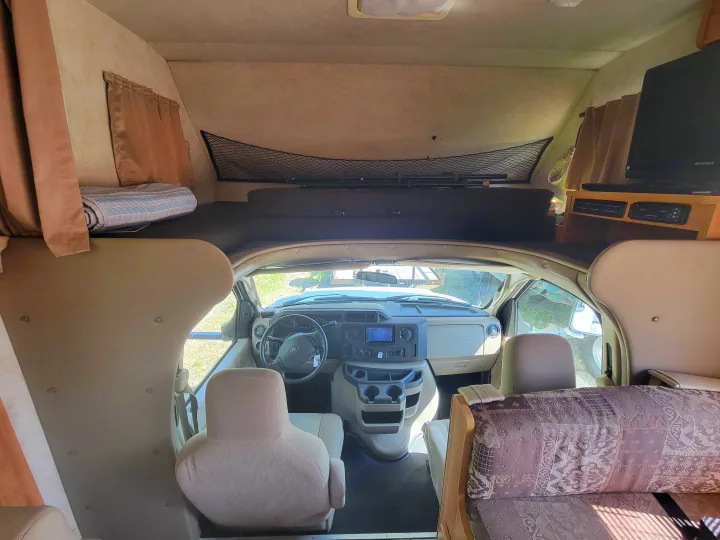Opened driving area. Tioga Ranger 2011
