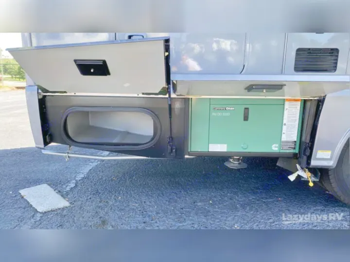 This RV rental features an open exterior storage bay and a Cummins Onan generator, providing power for your journey.. Winnebago View 2023