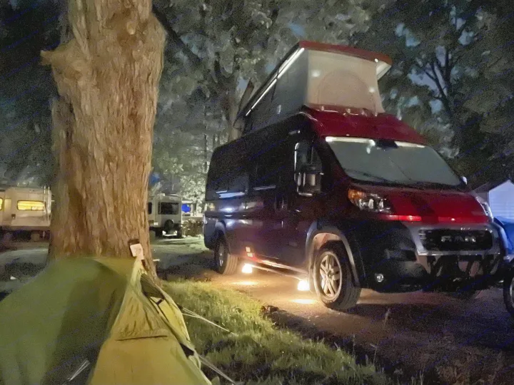 Camping at Camper's Corner, London, Canada.. Winnebago Solis 2023