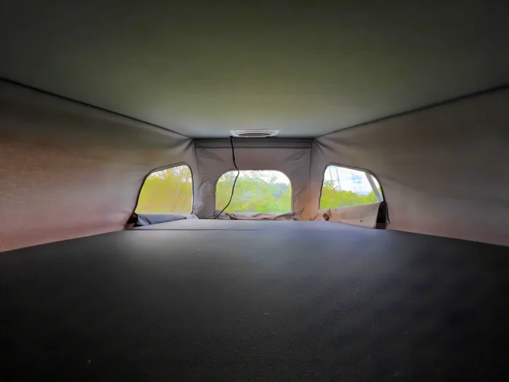 RV rental: Pop-top camper's comfortable sleeping loft with nature views.. Ford transit 2016