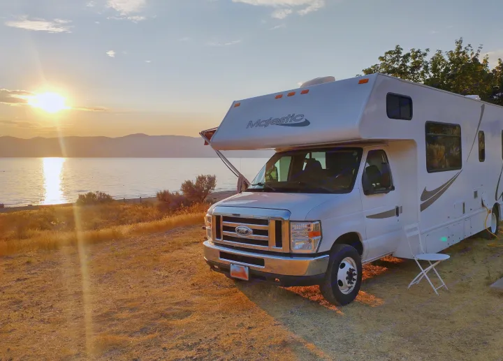 Bear Lake, Utah... sunset.  Yeah!  :). Thor Majestic 2015