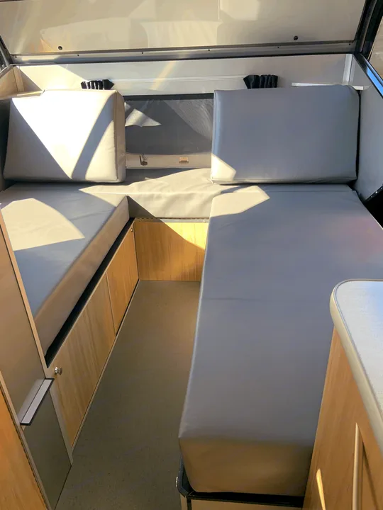 Relax at the back of the trailer, two can lounge in style!. Safari Condo Alto R1723 Bunkhouse 2022
