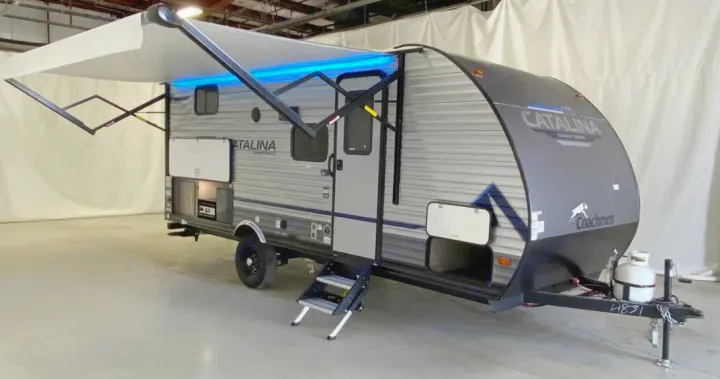 Ready for your next **RV rental** adventure? See this Coachmen Catalina travel trailer with an extended awning and bright blue LED lights.. Forest River Coachmen Catalina Summit 2022